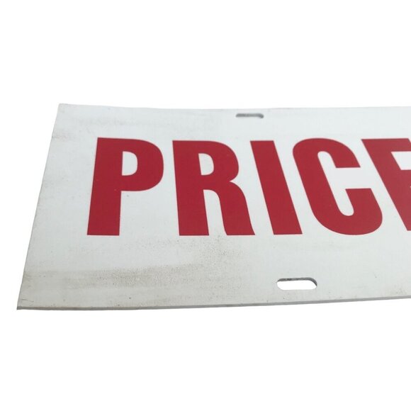 Vintage PRICE REDUCED Plastic Sign 24” Double-Sided - Picture 3 of 5